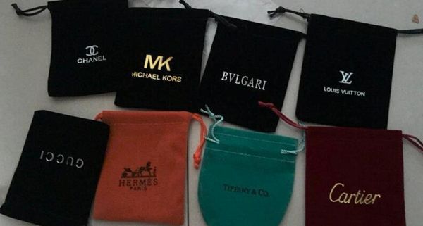 

original new arrival necklace earrings dustbags packaging box jewelry packaging small ring bags small gift dust bags wholesale 12555, Black;white