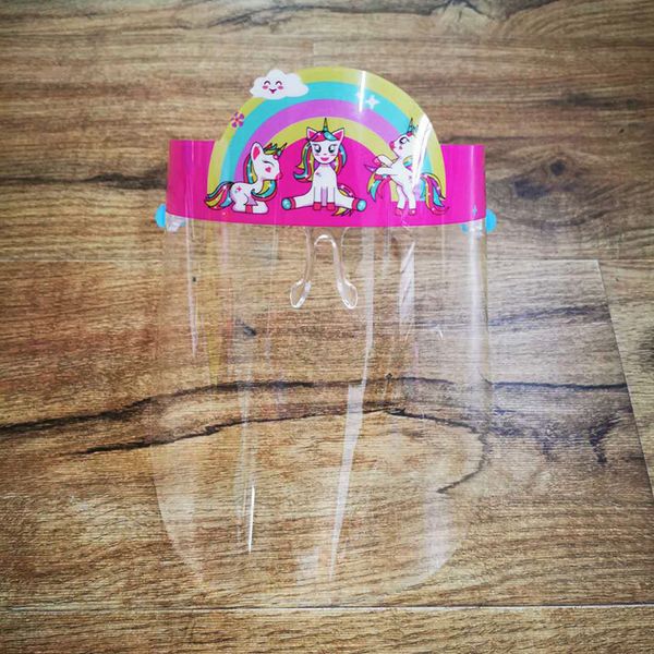 

styles kids cartoon dhl transparent 9 protective masks with frame dustproof anti-fog full face shield windproof pet part