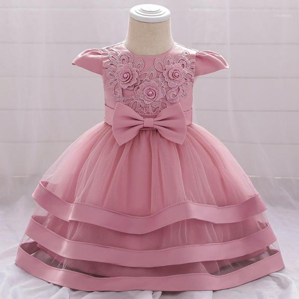 

girl's dresses baby girl dress born 2 1yrs birthday wedding princess kindergarten graduation ball party children clothing1, Red;yellow