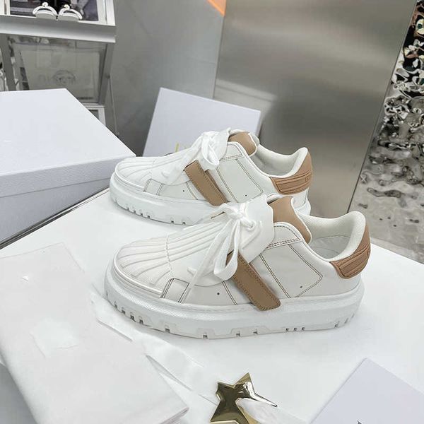 

new women shell toe shoes lace up thick bottom fashion brand designer sport single shoes women luxury casual footwear 2021