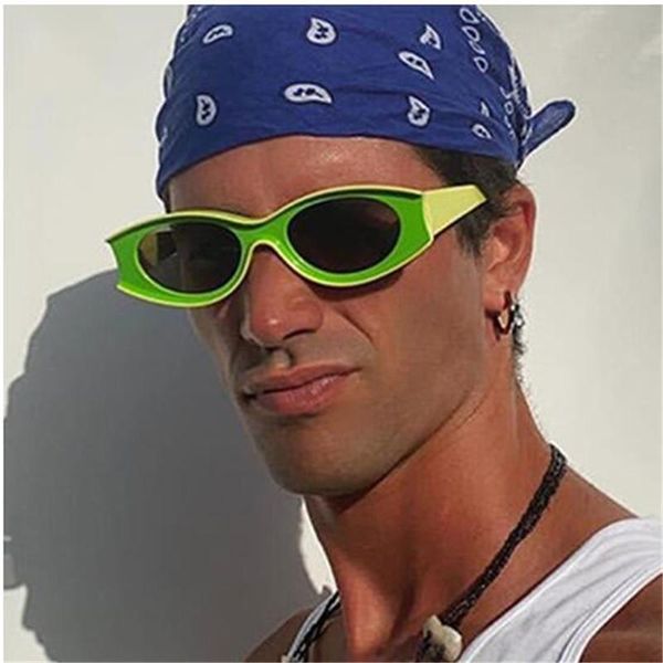 

designer concave sunglasses fashion catwalk sunglasses personality cat eye women funny contrasting men, White;black