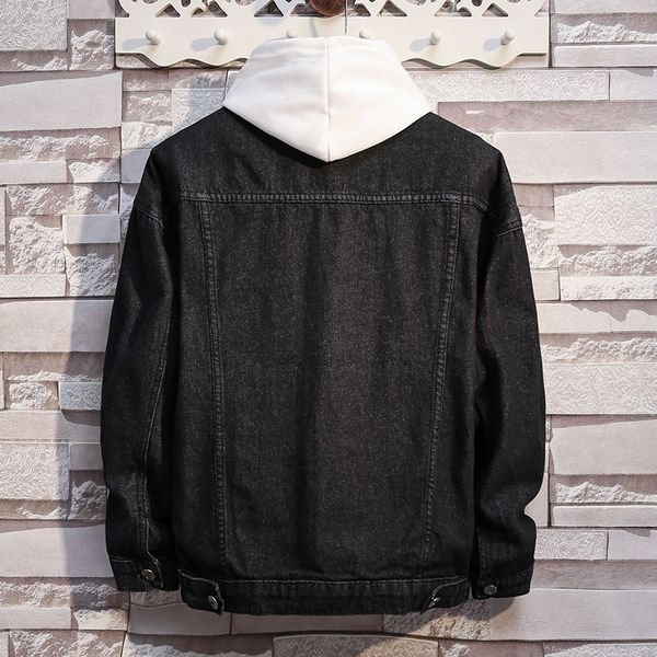 

men's fashion brand 2020 spring and autumn work jacket casual korean loose denim street, Black;brown