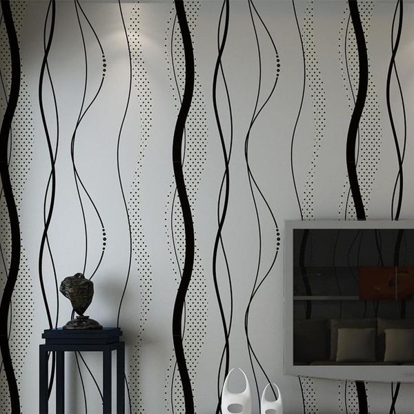 

wallpapers 3d non-woven curve stripe wallpaper roll home decor living room bedroom wall coverings silver floral luxury paper