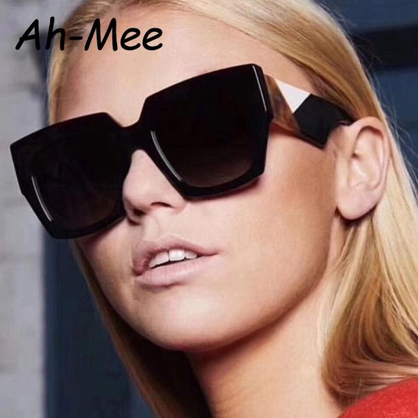 

vintage trendy square sunglasses women brand designer retro oversize gradient black white shades gafas female sun glasses, White;black