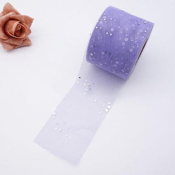 

25 ярдов 6 см глиттер блесток тюль рулон катушка тут юбка ткань свадебные украшения органзы лазерные поделки ремесла по случаю дня рождения