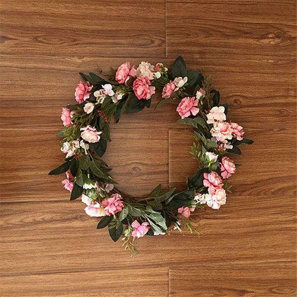 

artificial flowers camellia wreath spring wreath outdoor for front door 50jd