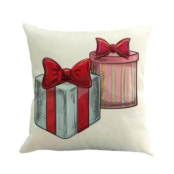 

pillow case christmas cotton linen throw cushion cover home sofa decor cases year 917