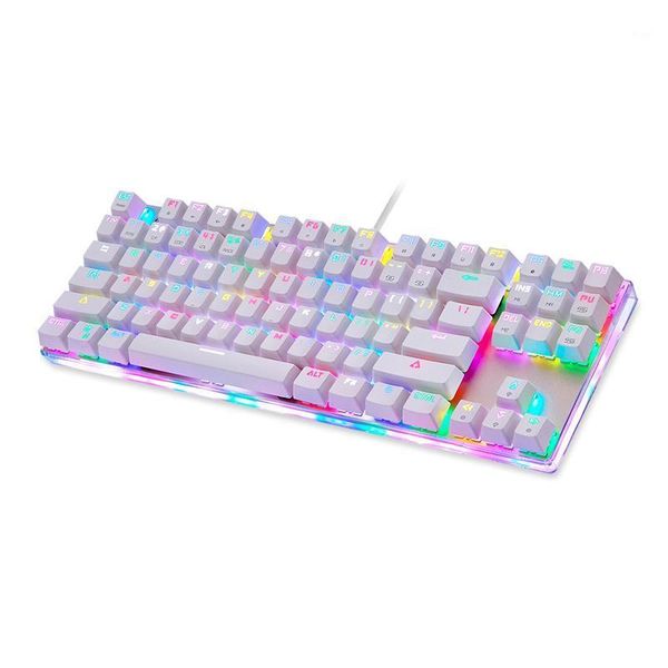

keyboards motospeed k87s abs usb wired mechanical keyboard with rgb backlight blue switch and transparent crystal shell for computer gamer1