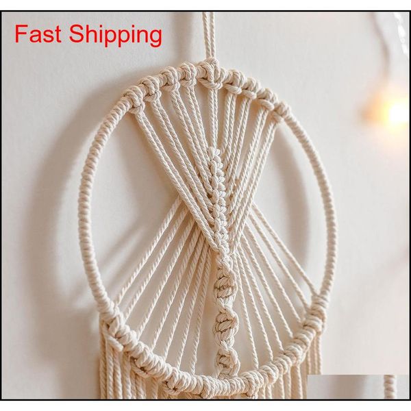 

ins chic bohmian wall hanging tapestry leaves hand-woven cotton dreamcatcher decorative home pendant tapestry bo qyljgc bdehome, Silver