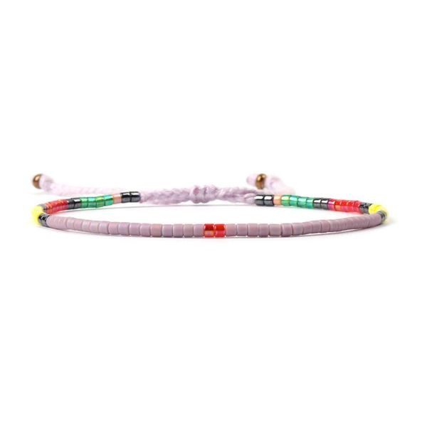 

charm bracelets japan seed bead woven rope adjustable for women mixed color handmade diy resin bohemian bracelet jewelry gift, Golden;silver