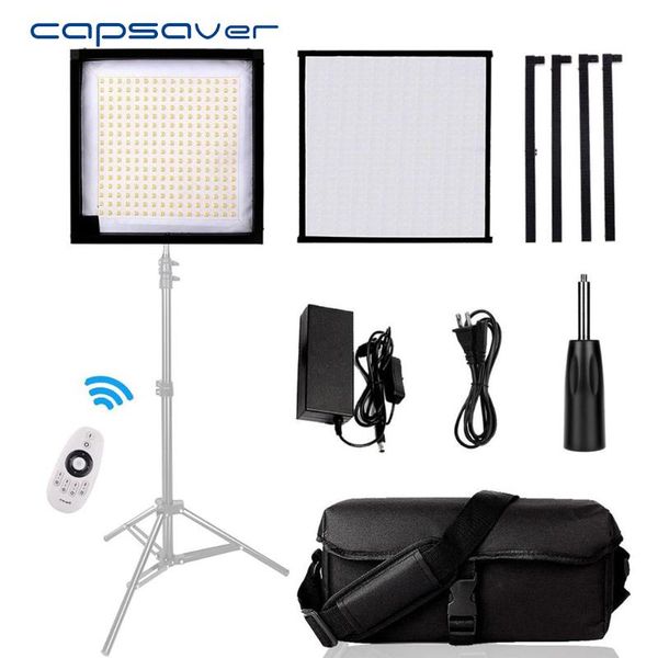 

flash heads capsaver fl-3030 led video light flexible handheld pography lighting fabric panel 30*30cm cri90 5500k remote control