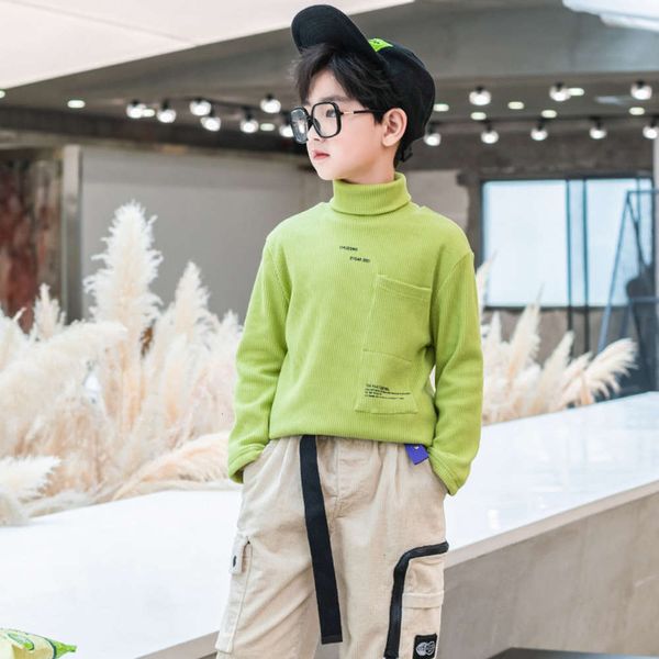 

wear new autumn plush warm winter sweater middle and big children's fashion thickened high collar axxvofxi3lyj, Black