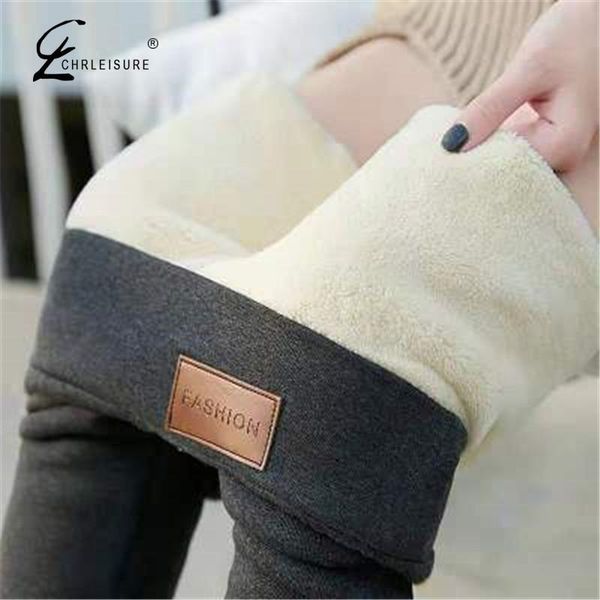

women thick pants plus velvet high waist skinny pants slim pencil black pants winter warm trousers lj201130, Black;white