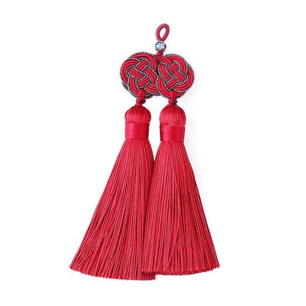 

6pcs lot 9cm chinese knot tassel silk fringe sewing bangs tassel trim decorative key tassels for diy curtains home decoration h jllcwp