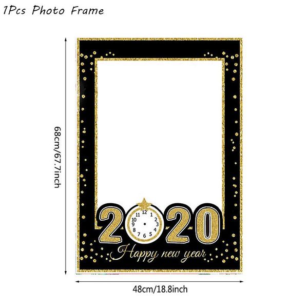 

2020 с новым годом фольга фольга латексного шара декор бумаги висит гирлянда фото стенд рамка кана