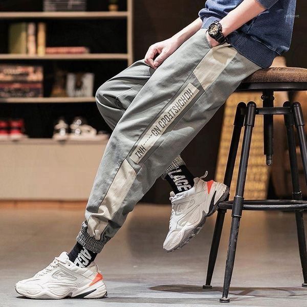 

men's overalls japanese trendy brand loose leggings handsome trendy harlan harajuku style all-match casual pants techwear1, Black