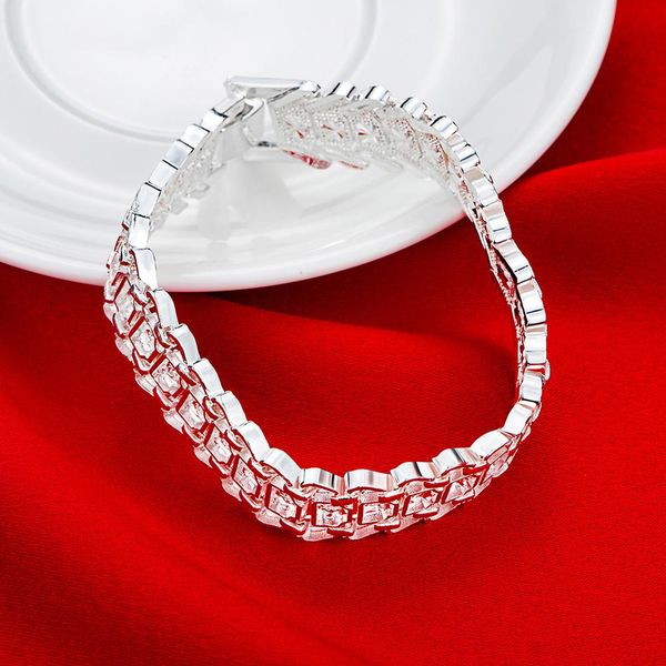 

beautiful elegant wedding women men silver color big chain bracelet fashion classic jewelry wholesale h506 h sqczyt, Black