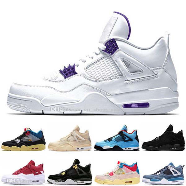 

4 4s guava ice smed sail black cat men basketball shoes какие оранжевые металлические белые цементы роялти-мужские женские спортивные кроссо