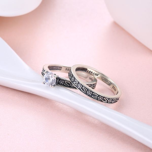 

fashion trend s925 sterling silver ring couple ring jewelry niche light luxury new product accessories wedding engagement proposal