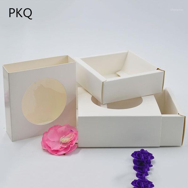 

30pcs 11.3*11.3*4.7cm brown/black paper box white kraft packing box blank diy present party jewelry display boxes1