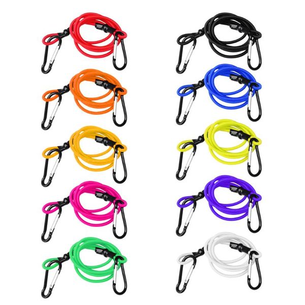 

3ft elastic kayak canoe tow leash tow line secure lanyard with 2 carabiners for paddle board leash securing lanyard