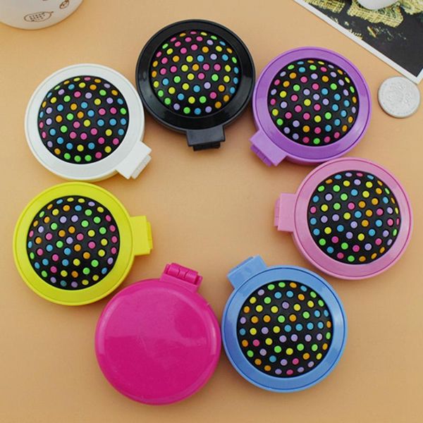 

brainbow 1pc airbag massage hair comb with mirror hair brush for girls travel accessory portable folding mini round massage comb q wmtvhv, Silver