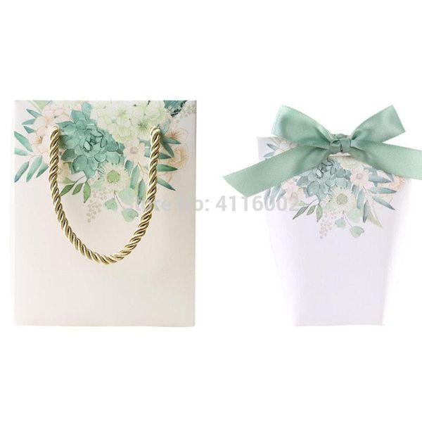 

100sets creative floral printing gift bags packaging bag with handles packaging for jewelry candy box gift pouches
