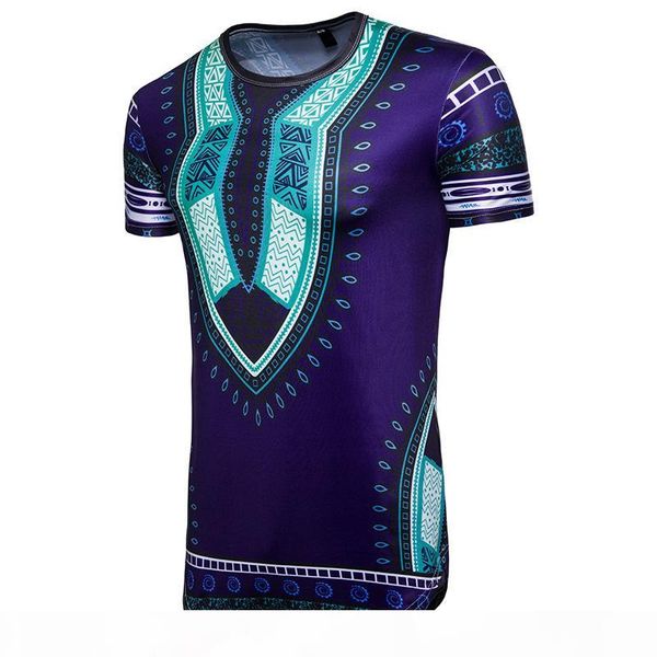 

men's ink paisley short-sleeved t-shirt fashion irregular african ethnic style large size t shirts wholesale personality geometric, White;black