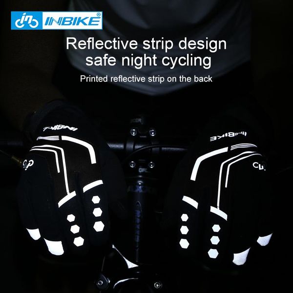 

inbike зимний велосипеде головы мужской мотоцикл перчатки на открытом воздухе спортивные спортивные перчатки для велосипеда спортивные перча, Black
