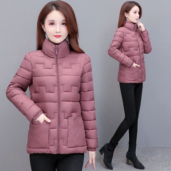 

short 2020 new slim cotton padded jacket for women in winter, Black