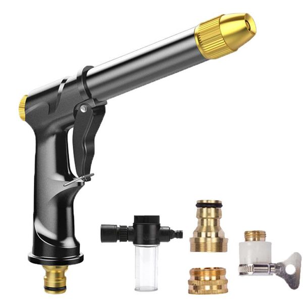 

portable high-pressure water gun for cleaning car wash machine garden watering hose nozzle sprinkler foam water gun dropshipping