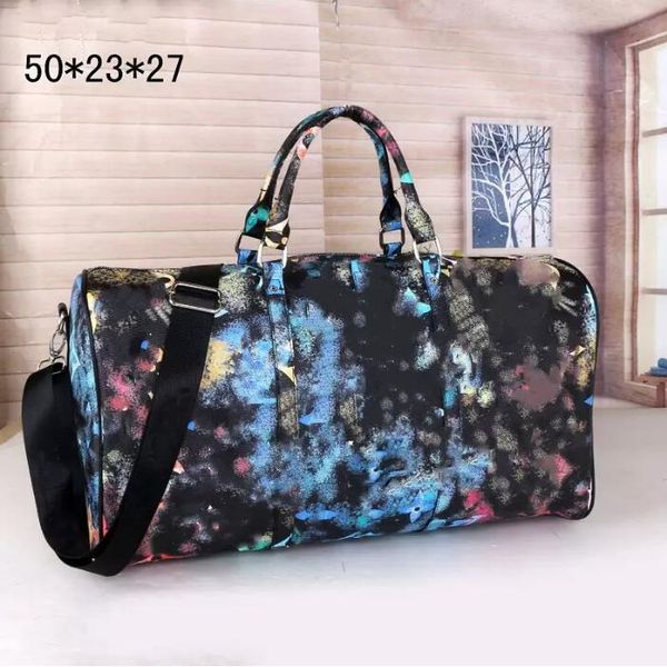

2023 colorful backpack 50cm large capacity women suitcases travel bags famous classical new men shoulder designer duffel bags carry on lugga