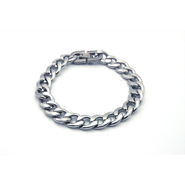 

hip-hop european and american popular fashion retro tide brand titanium steel personality male standing punk simple and versatile jewelry br, Black