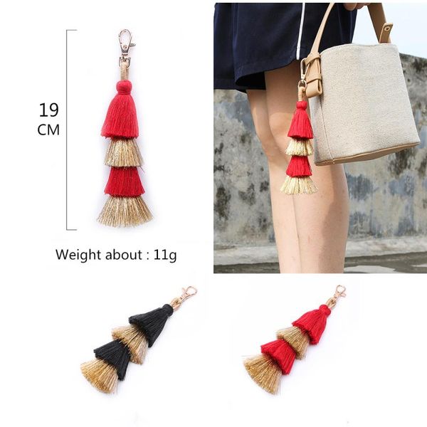 

1pcs fashion tower layer tassel diy jewelry curtain garments decorative accessories key chain handbag pendant craft tassels h jllknr