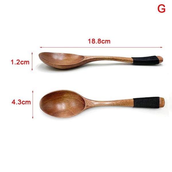 

1pc soup teaspoon mixing long handle wooden spoon bamboo cooking tool desserts salad forks 1pc soup h bbyfoa