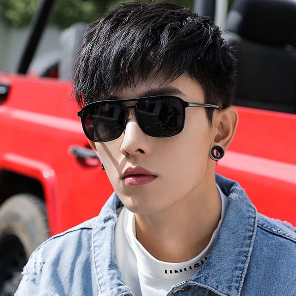 

glasses 2020 new men's polarizing sunglasses fashion sunglasses women's net red street p anti ultraviolet sunglasses, White;black