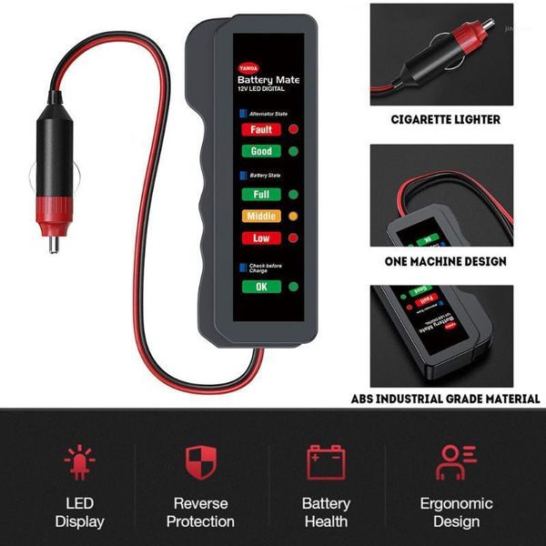 

code readers & scan tools 12v car battery tester, cigarette lighter alternator tester phone charger speakerphone1