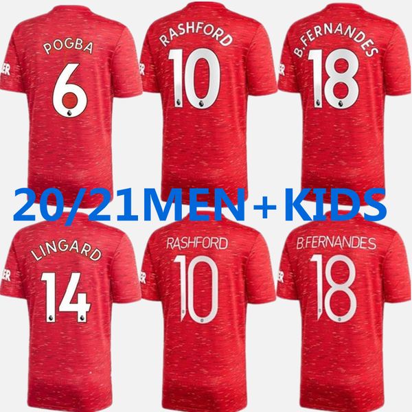 

20 21 manchester soccer jerseys united van de beek fans player version cavani fernandes football shirt man utd 4th jersey men kids kit, Black