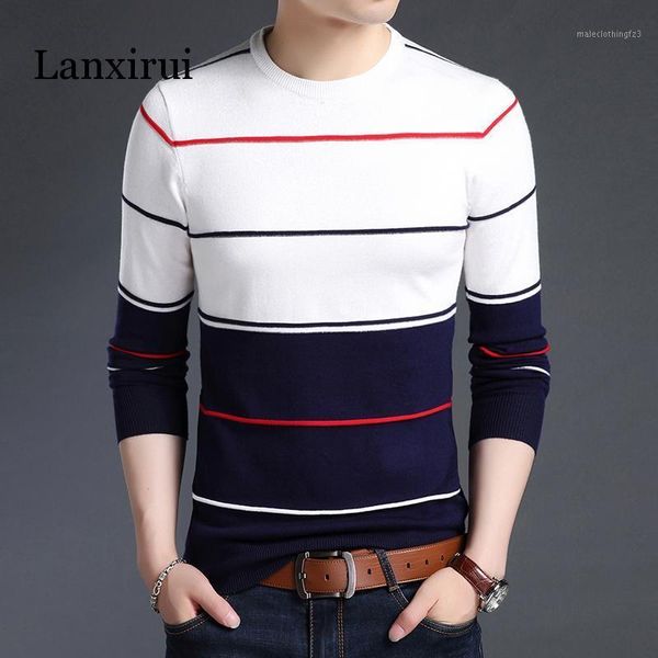 

men's sweaters fashion brand sweater mens pullover striped slim fit jumpers knitred woolen autumn korean style casual men clothes1, White;black