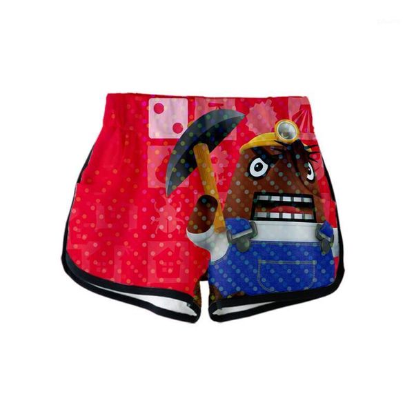 

women shorts summer animal crossing 3d printed fashion streetwear cool shorts girls casual streetshirt beach sport bedding wear1, White;black