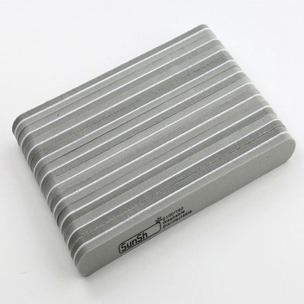 

10pcs nail files 100/180 trimmer buffer lime a ongle nail art tools double-side washable buffing sanding file sponge