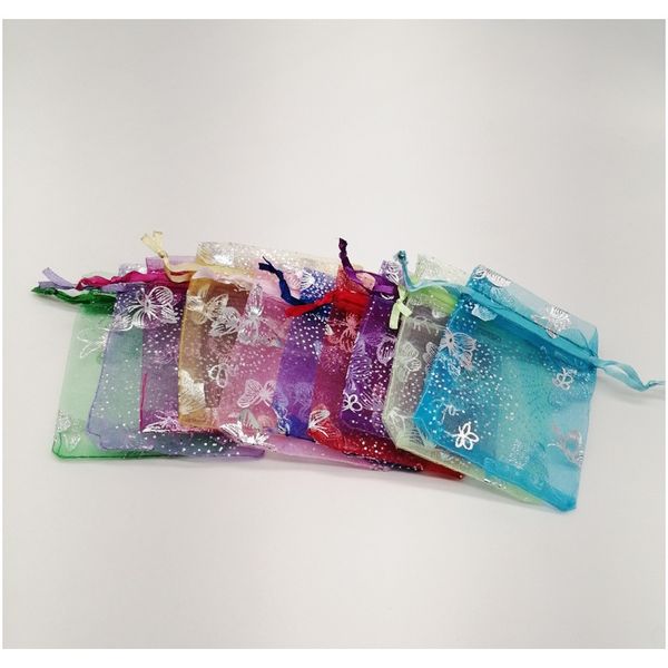 

500pcs 15x20 17x23 20x30 big butterfly organza bags butterfly draw string gift bag for jewelry packing bag storage display pouch f wmtdgx