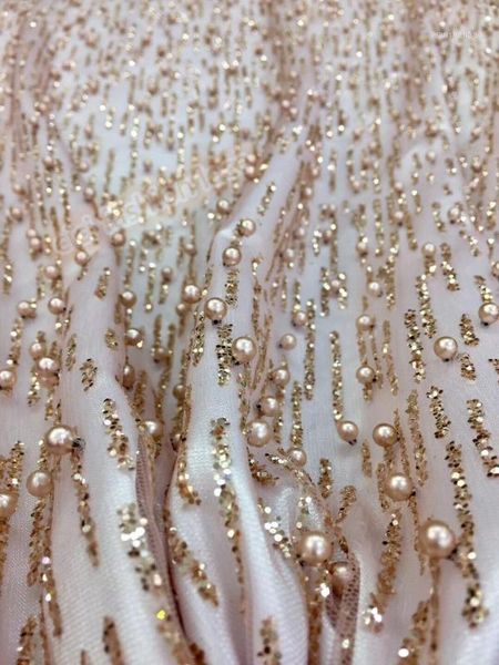 

cici-41507 sparkle beaded mesh tulle glued gold glitter lace fabric for wedding/evening dress 5yards1, Black;white