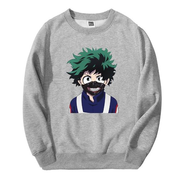 

newarrival japan anime my hero academ men sweatshirt hoodies hip hop fleece tracksuit autumn deku one for all fashion sportswear, Black