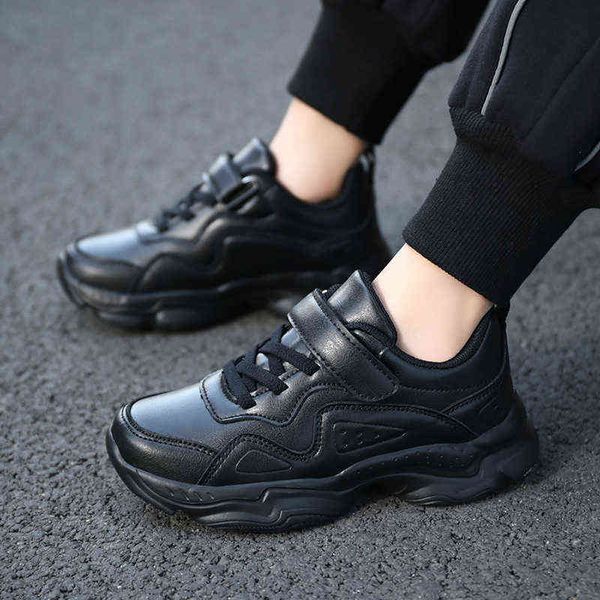 

spring autumn school shoes white children running shoes soft sole toddler girls sneakers designer teenager shoe for boy g0114, Black