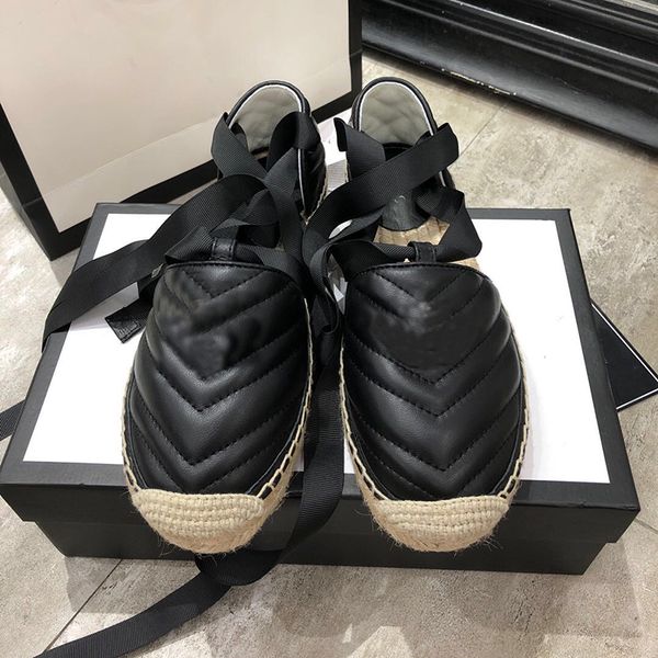 

fashion women ladies casual sandals lace-up flats low help sandals lace up womens splice hemp rope bottom shoes, Black