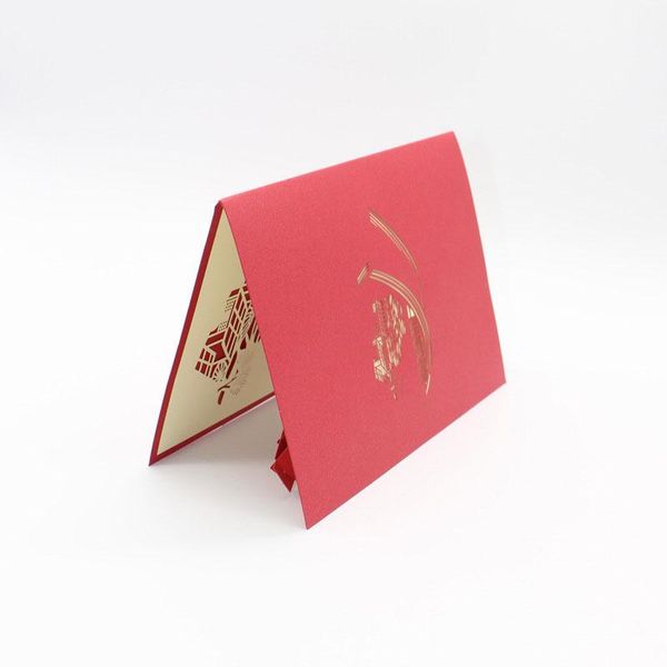 

3d лазерная резка ручной работы на берегу реки ручной работы на фестивале qingming phestival paper приглашение поздравительные открытки crea