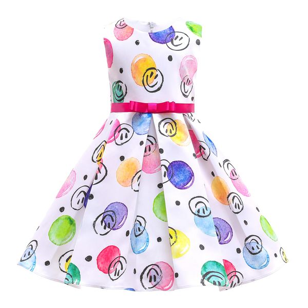 

summer toddler baby girls dress for girls print vintage pincess dress kids birthday party dress children costume 6 8 10 year t200709, Red;yellow