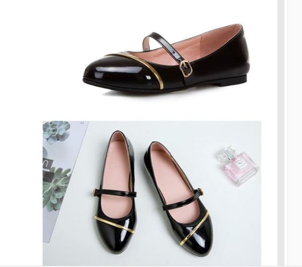 

women's shoes spring and autumn flat bottom round head @qwe705, Black