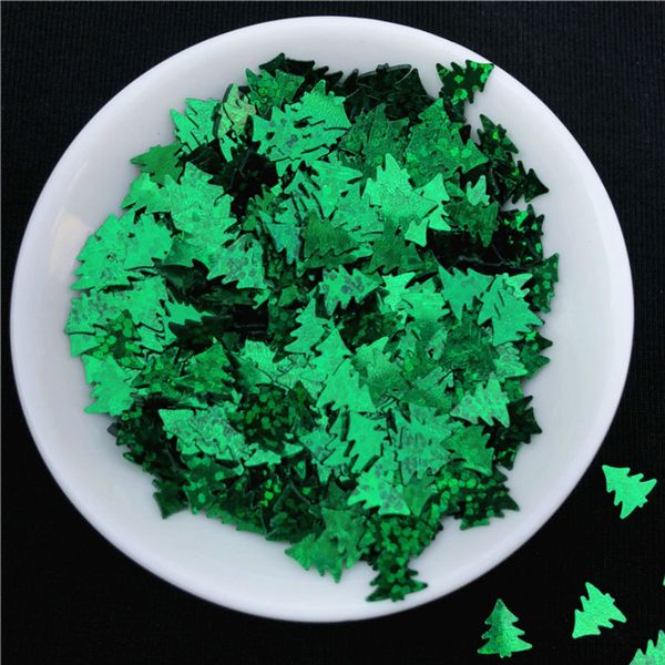 

7mm iridescent christmas tree sprinkles kawaii confetti christmas party resin craft jewelry supplies bling bling jewelry making